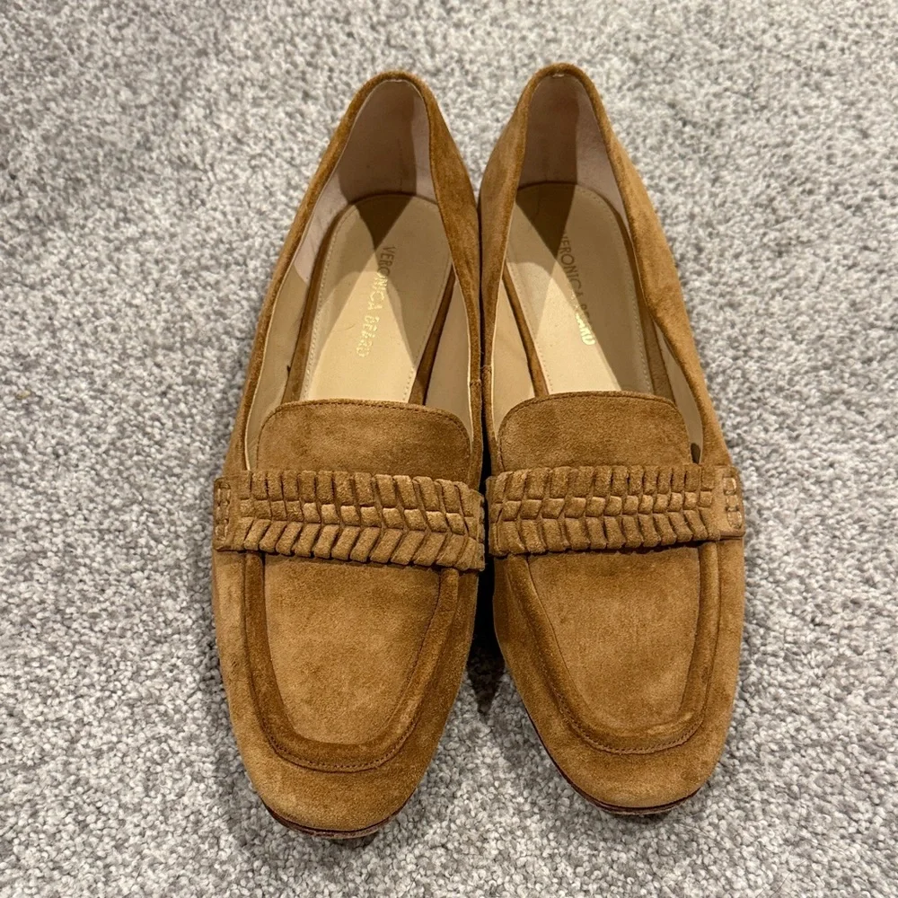 Veronica Beard Brown Suede Loafers - Picture 1 of 3